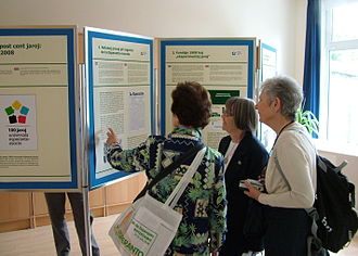 Bildo de gastoj ĉe la Universala Esperanto Kongreso 2008 en Roterdamo.